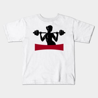 Fitness Center or Gym Emblem Kids T-Shirt